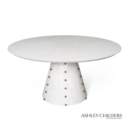 Spheres Dining Table - White Burl