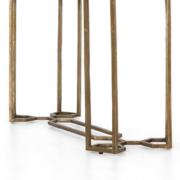 Naomi Marble Console Table-Raw Brass