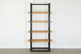 Black with Natural, Pantry Shelf Unit, Tall