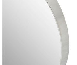 Bellvue Small Round Mirror-Shiny Steel