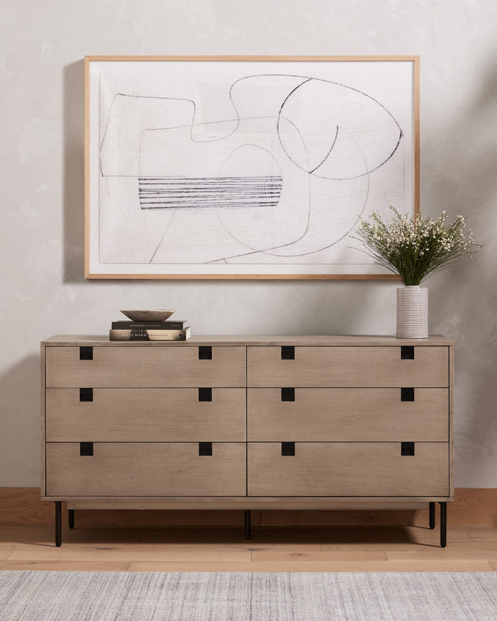 Carly 6 Drawer Dresser-Grey Wash by Four Hands