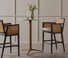 Antonia Stool-Savile Flax-Bar, Brushed Ebony