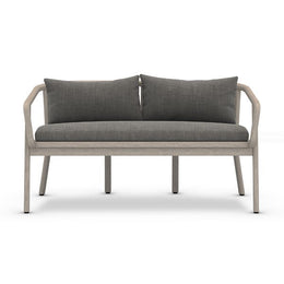 Tate Outdoor Bench-Charcoal/Grey