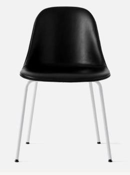 Harbour Dining Side Chair, Black Legs, Leather Dakar 0842 Seat