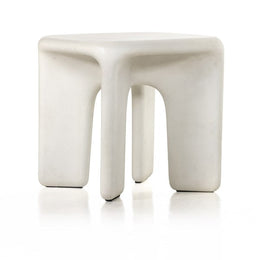 Dante End Table-White Concrete