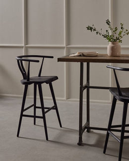 Cecelia Stool-Matte Black Parawood-Bar