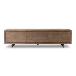 Henry Media Console - Rustic Grey Veneer by Four Hands