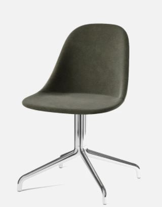 Harbour Swivel Side Chair, Polished Aluminum Legs, Remix 2, 233 Seat