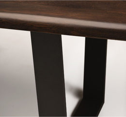 Versailles Dining Table - Seared with Matte Black Legs, 96in