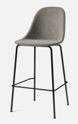 Harbour Bar Side Chair, Black Legs, Leather Dakar 0842 Seat