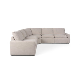 Tillery Power Recliner 5-Piece Sectional, Laken Stone by Four Hands