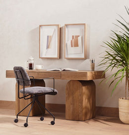Radcliffe Desk Chair-Camargue Charcoal