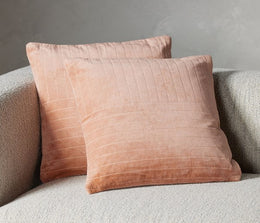 Channel Tufted Pillow-Blush Velvet