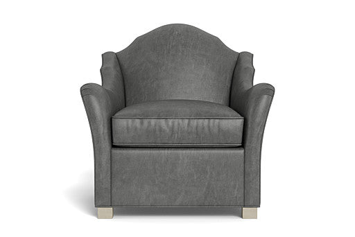 Pierre Chair - Solid Leather - Grey