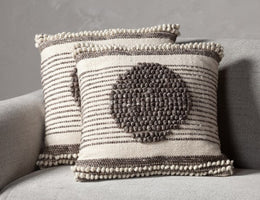 Jacinta Circle Pillow-Grey-Set Of 2-20