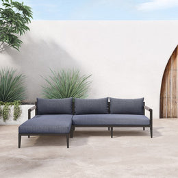 Sherwood Outdoor 2 Piece Sectional-Left Arm Facing Chaise, Faye Navy