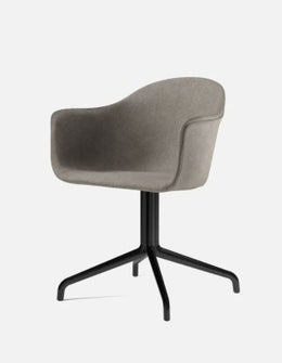 Harbour Swivel Arm Chair, Black Base, Remix 2, 233 Fabric