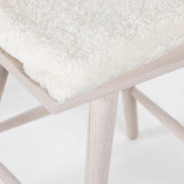 Ripley Stool with Cushion-Off White-Counter, Cream Shorn Sheepskin