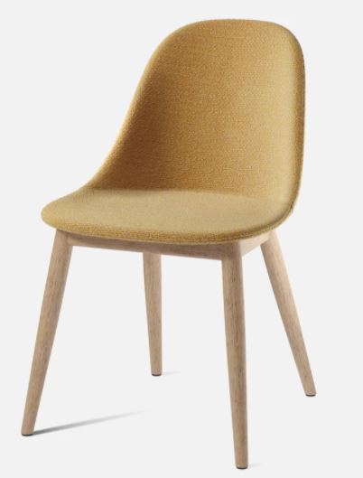 Harbour Dining Side Chair, Natural Oak Legs, Leather Dakar 0250 Seat