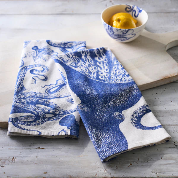 Lucy In Mist Set/2 Thick,Cotton Kitchen Towels