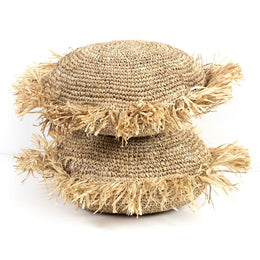 Raffia Round Pillow-Natural Right Arm Facingfia-Set2-18