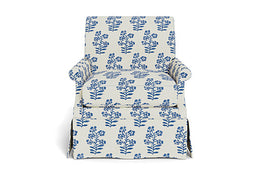 Origo Chair - Wave Skirt - Floral Blockprint - Navy