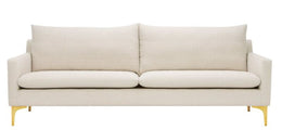 Anders Sofa - Sand with Brushed Gold Legs