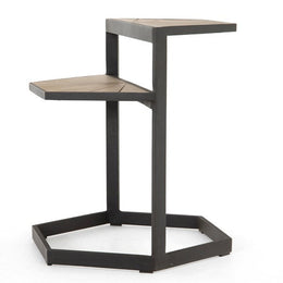 Alek Outdoor End Table-Washed Brown