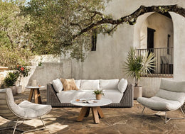 Como Outdoor Sofa-97"-Natural Woven