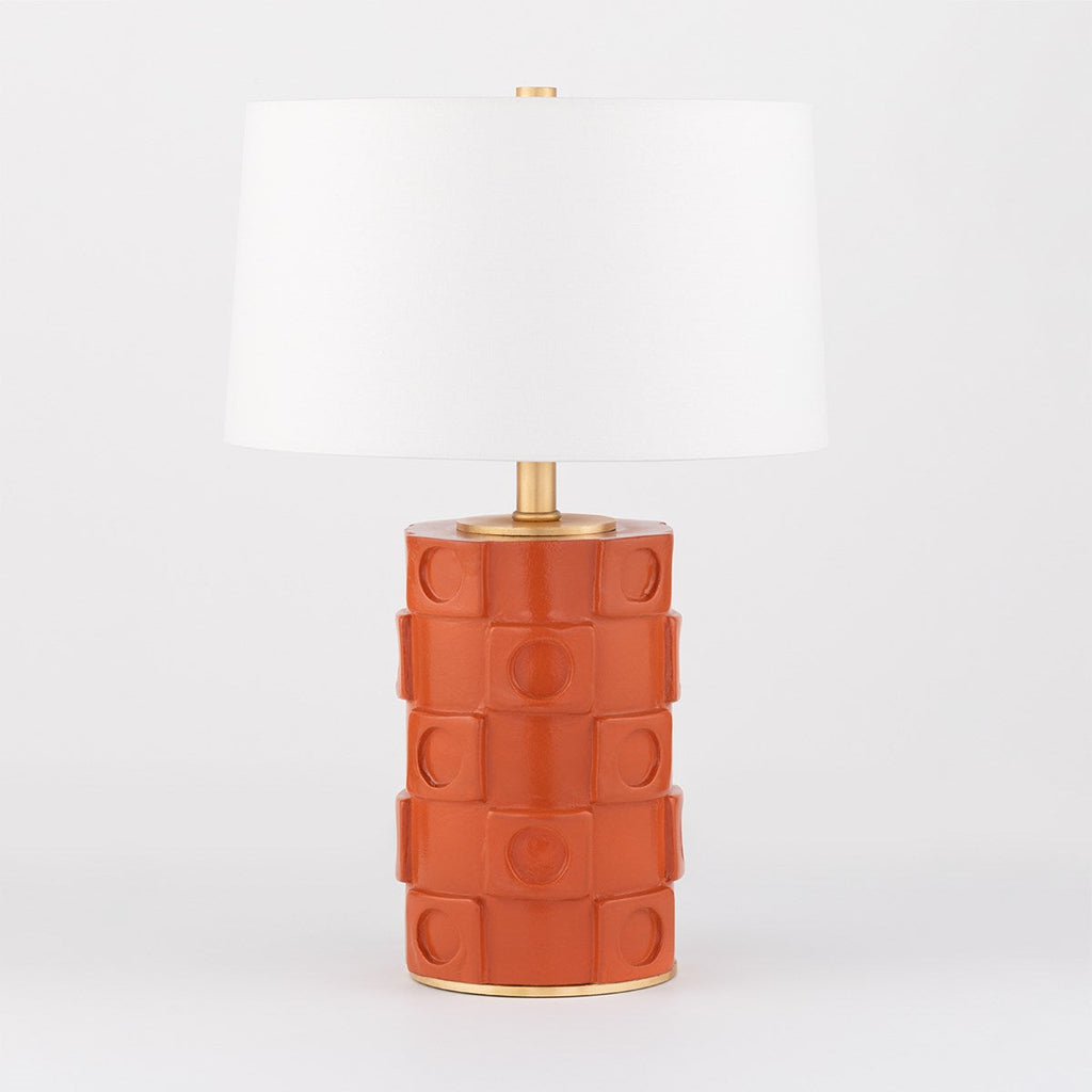 Athena Table Lamp - Burnt Orange/Gold Leaf