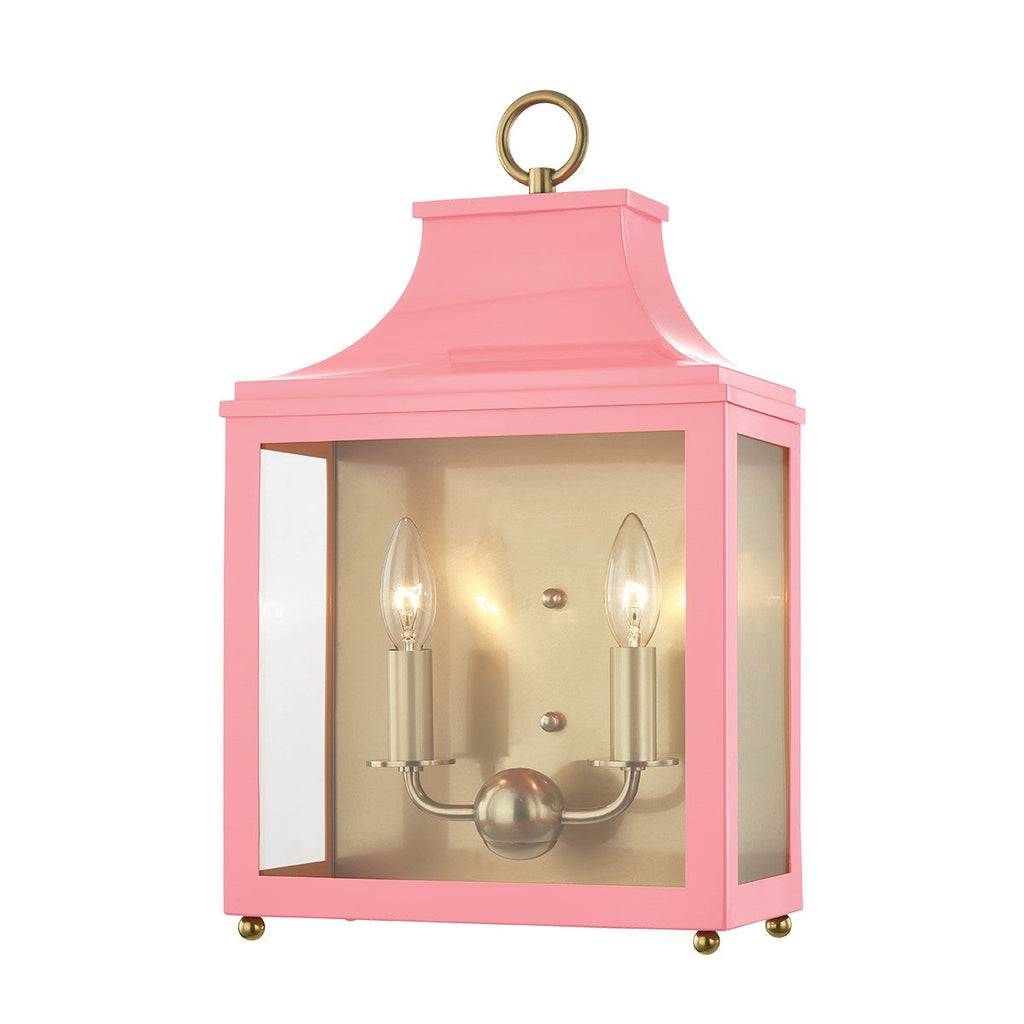 Leigh Wall Sconce - Aged Brass/Pink