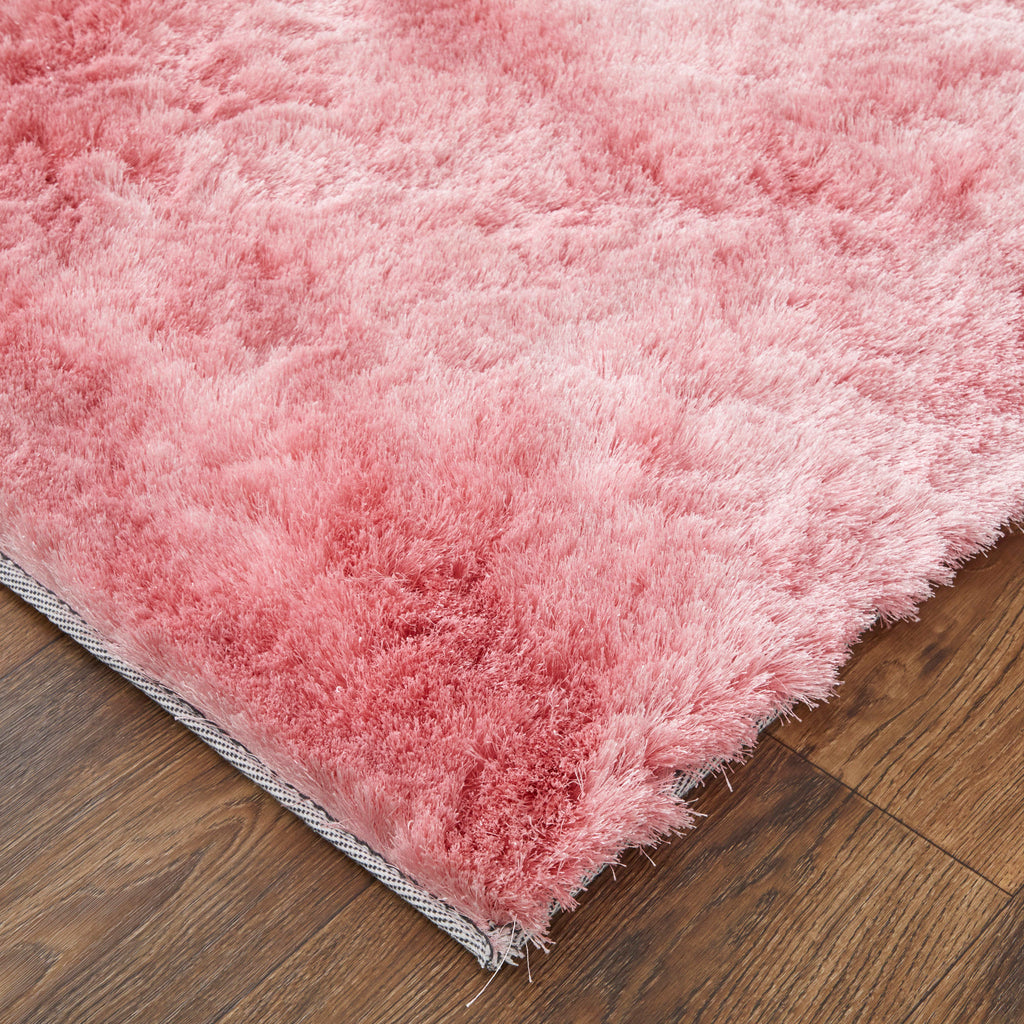 Indochine Modern Solid Pink Area Rug (7'6" x 9'6" / Pattern 2)