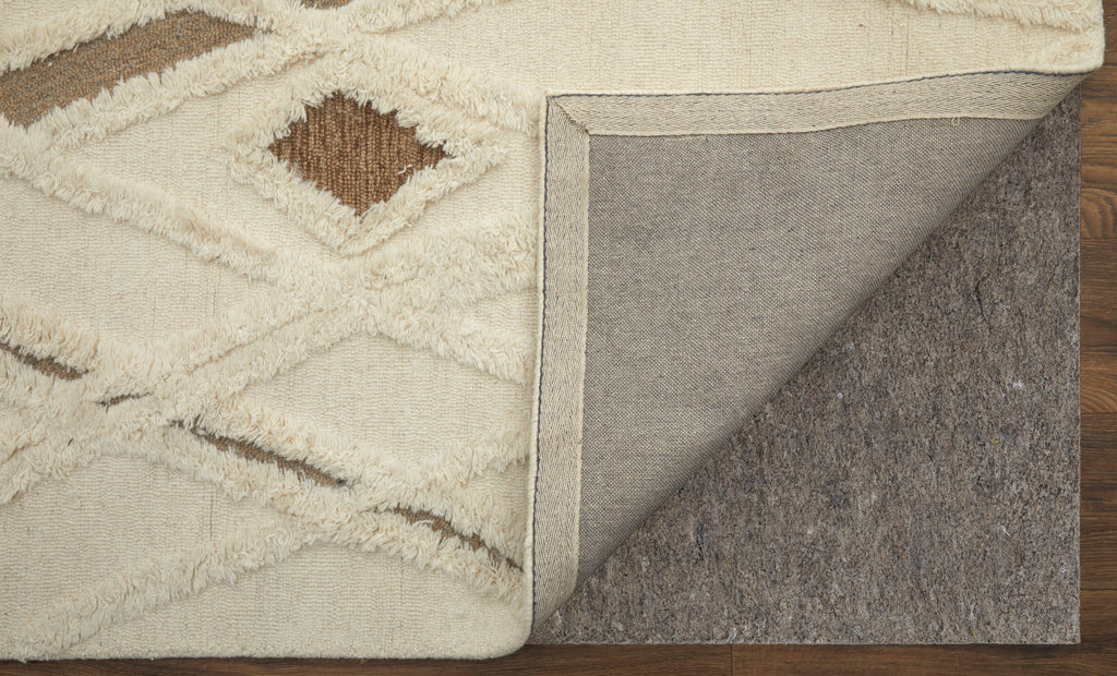 Anica Transitional Geometric Ivory Taupe Brown Area Rug (12' x 15')