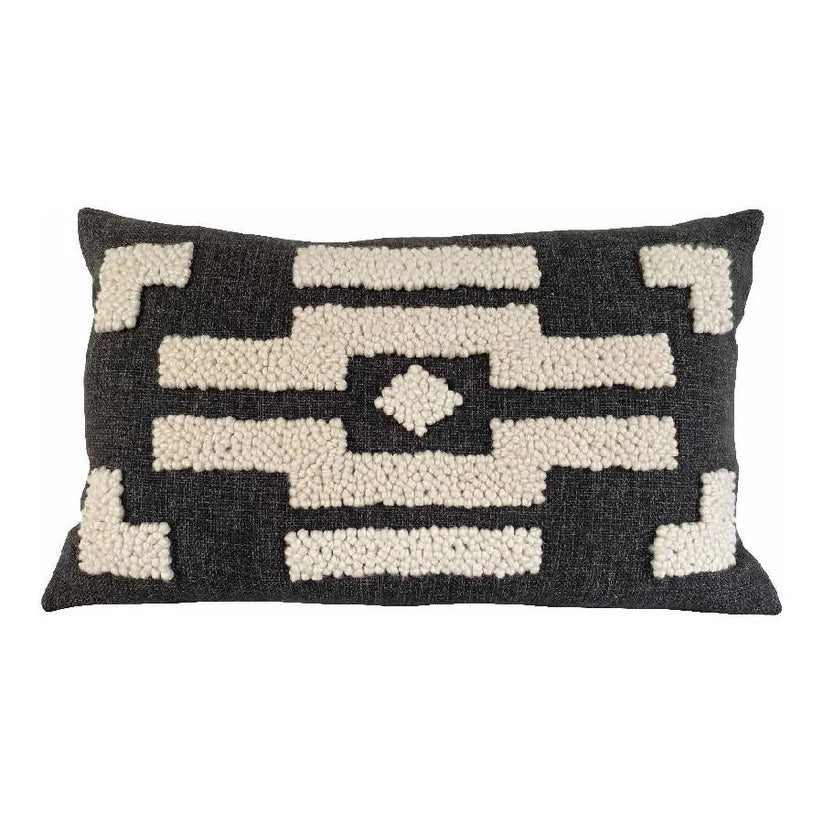 Punch Needle Ndebele Lumbar Pillow Pattern 3