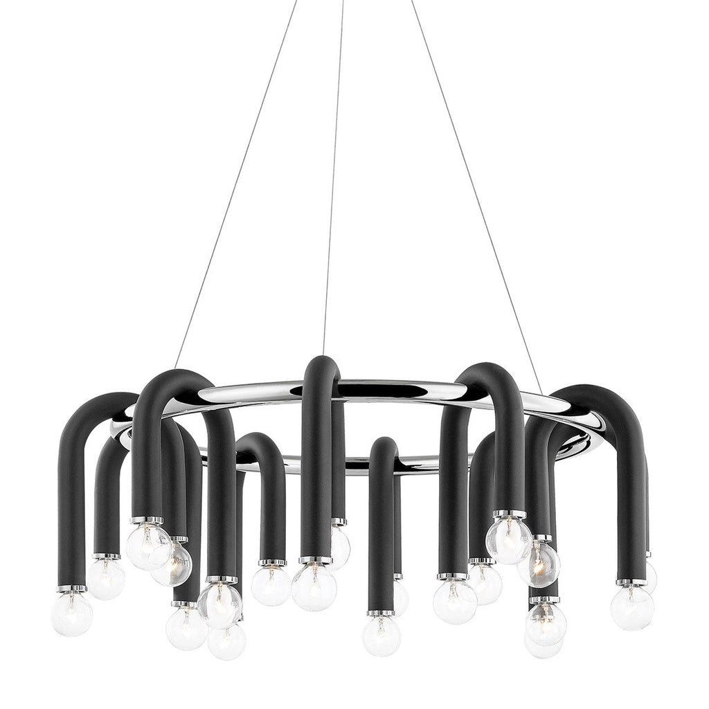 Whit Chandelier - Polished Nickel/Dusk Black