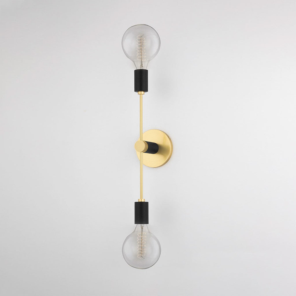 Astrid Wall Sconce - Aged Brass/Dusk Black