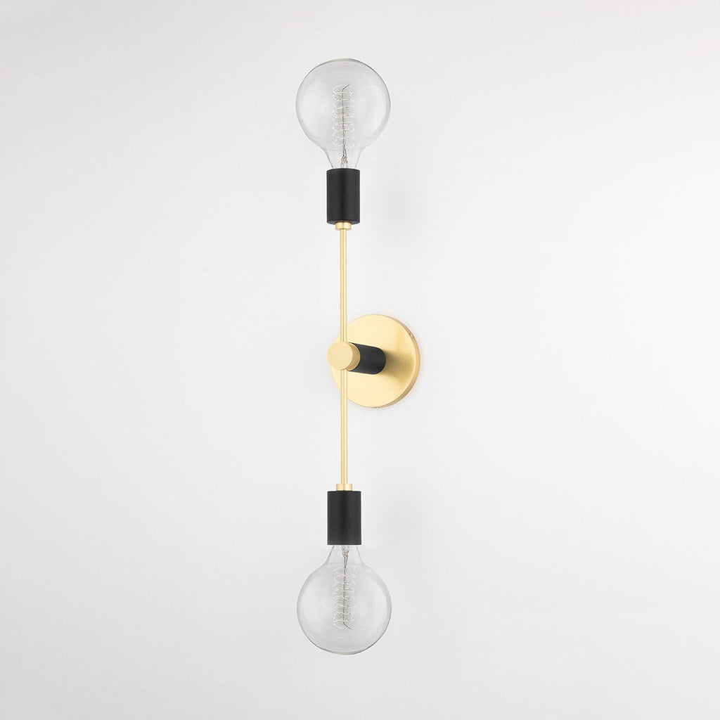 Astrid Wall Sconce - Aged Brass/Dusk Black