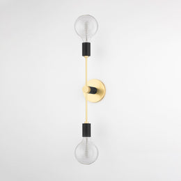 Astrid Wall Sconce - Aged Brass/Dusk Black