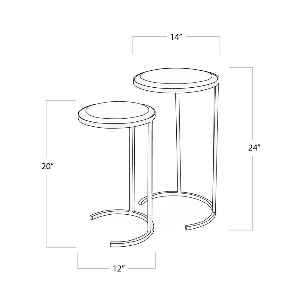 Bone Veneer Nesting Table