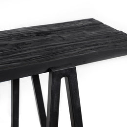 Ash Reclaimed Wood Console Table (Black)