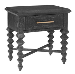 Saranya Black Nightstand