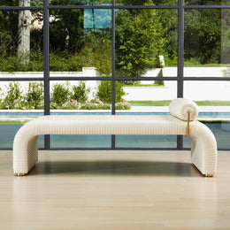 Cade Daybed - Milk Leather