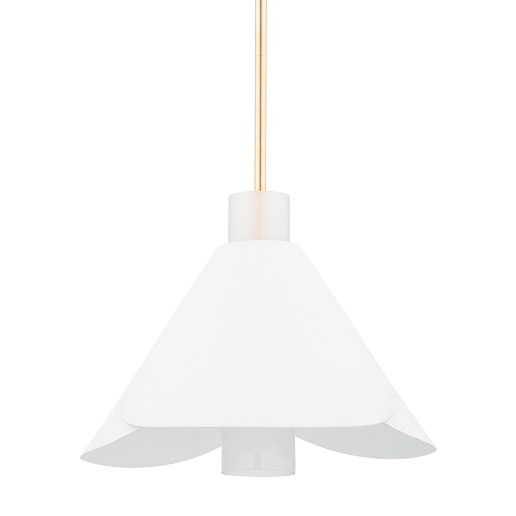 Dawson Pendant - Gold Leaf/White Plaster