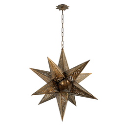 Star Of The East Chandelier 29" - Old World Bronze