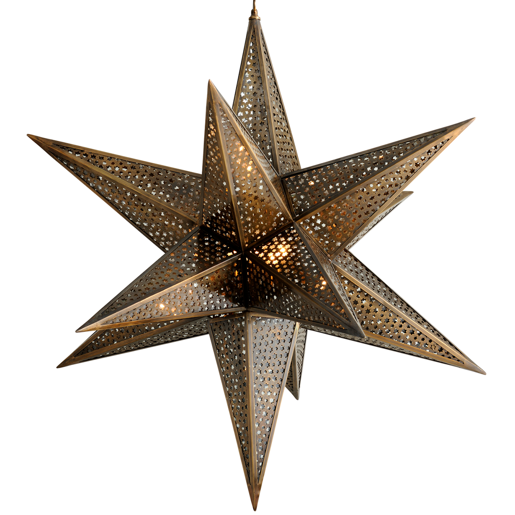 Star Of The East Chandelier 39" - Old World Bronze