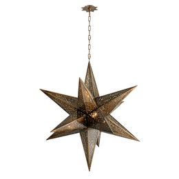 Star Of The East Chandelier 39" - Old World Bronze