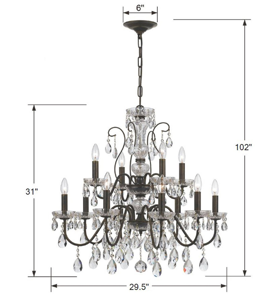 Butler 12 Light Chandelier