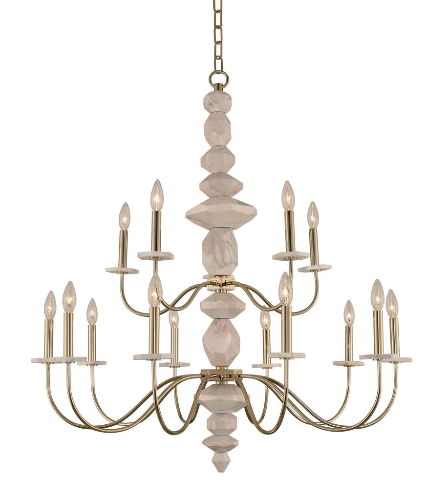 Carrara (10+5) Light 2-Tier Chandelier