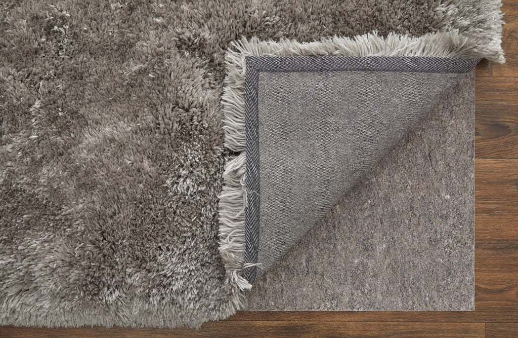 Beckley Transitional Solid Gray Silver Taupe Area Rug (9'6" x 13'6")