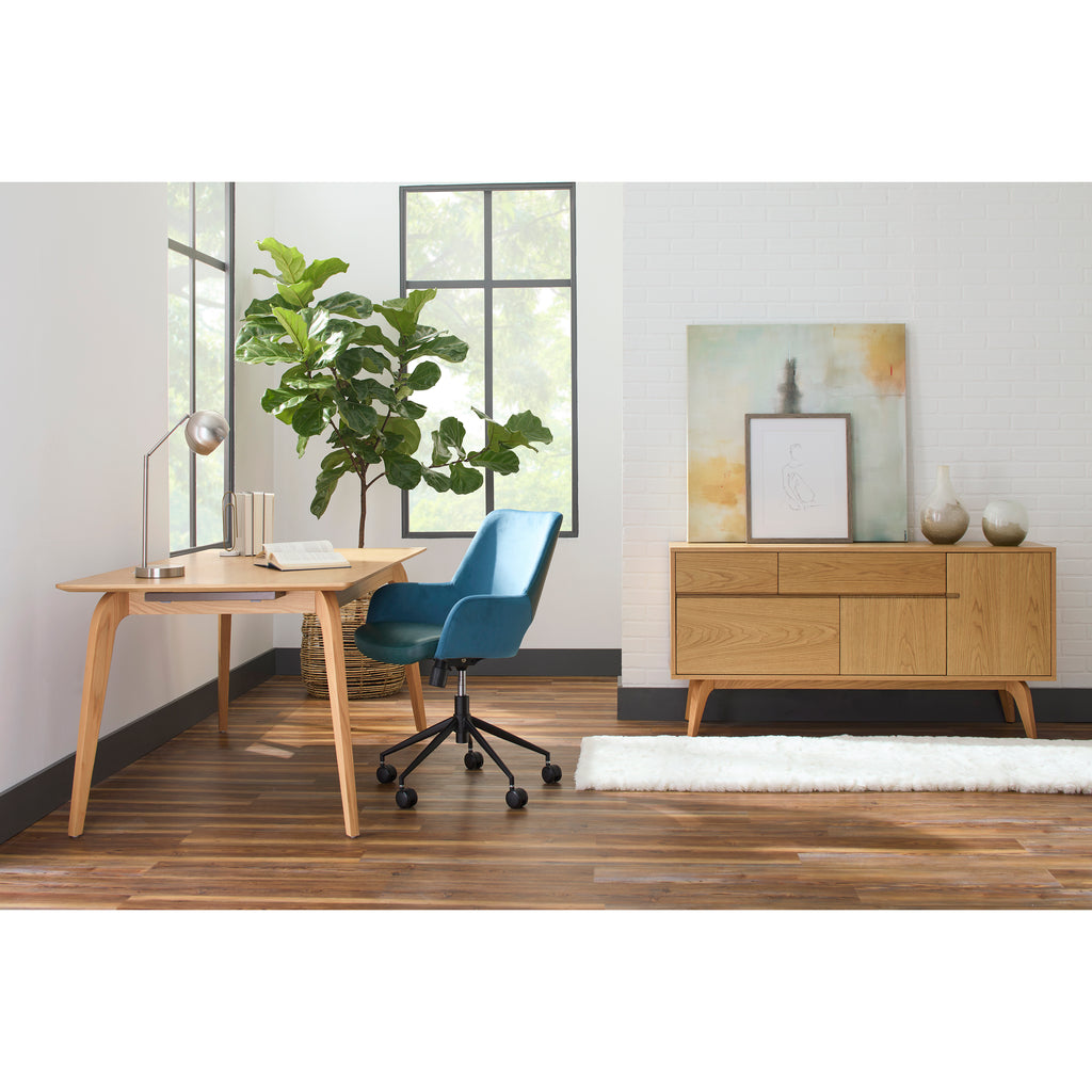 Desi Tilt Office Chair, Blue Velvet